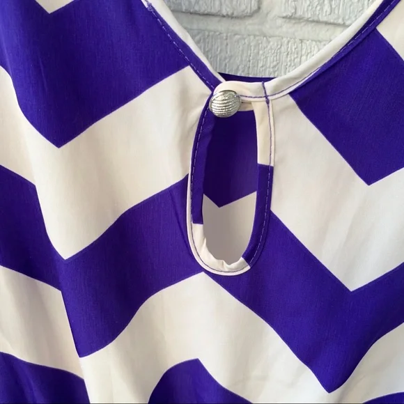 Millibon Shop The Rage Purple Chevron Dress - Picture 7 of 9